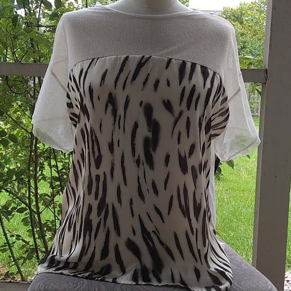 Zara Tops - Zara mesh animal print top